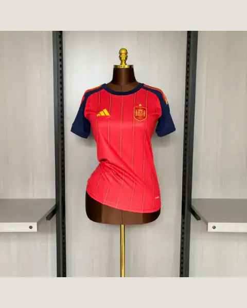 Camisa I Feminina Espanha 26-27 Adidas — foto frontal