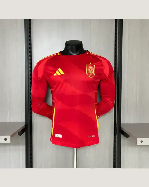 Camisa I Player Manga Longa Espanha 24-25 Adidas — foto frontal