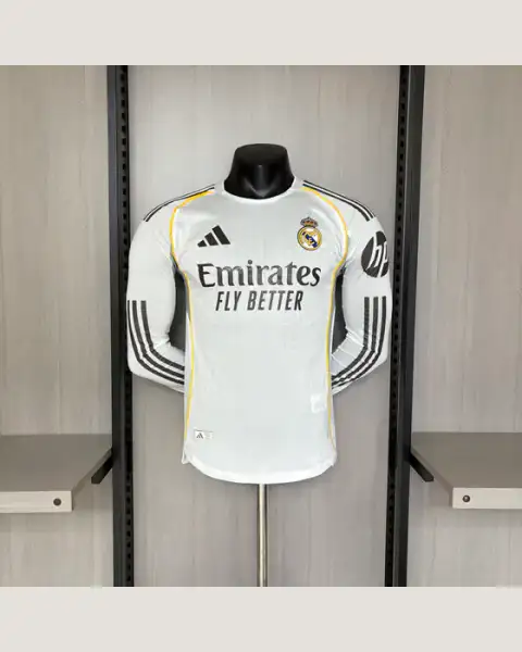 Camisa I Player Manga Longa Real Madrid 25-26 Adidas — foto frontal